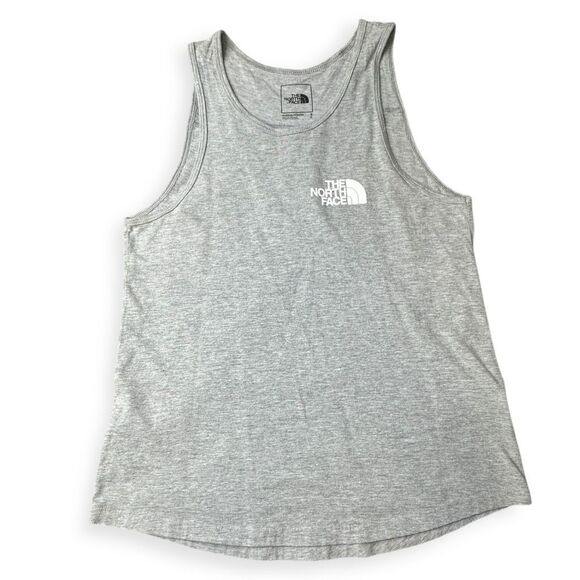 THE NORTH FACE Women’s Heather Gray Sleeveless Simple Logo Tank Top Size Small - Picture 2 of 6